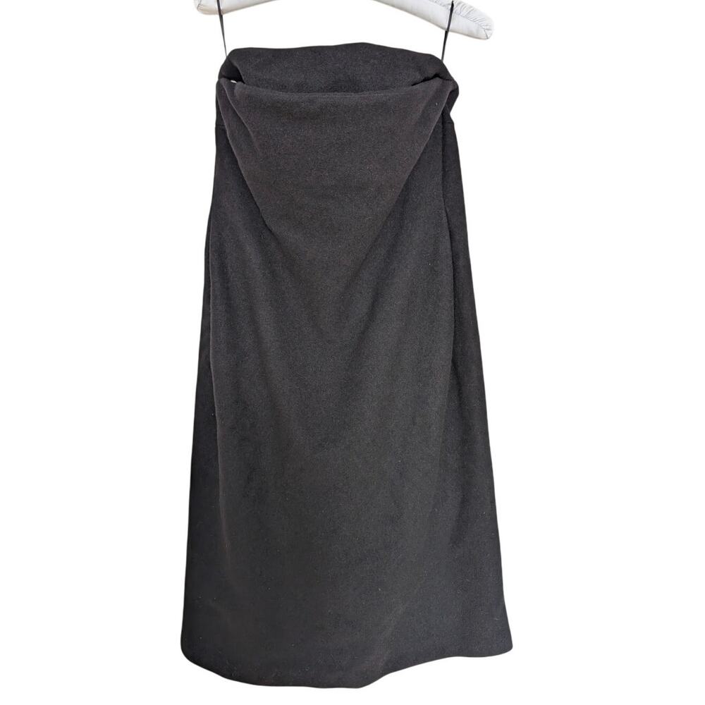 Jil Sander‎ AW2013 Strapless Black 100% Wool Dress IT36